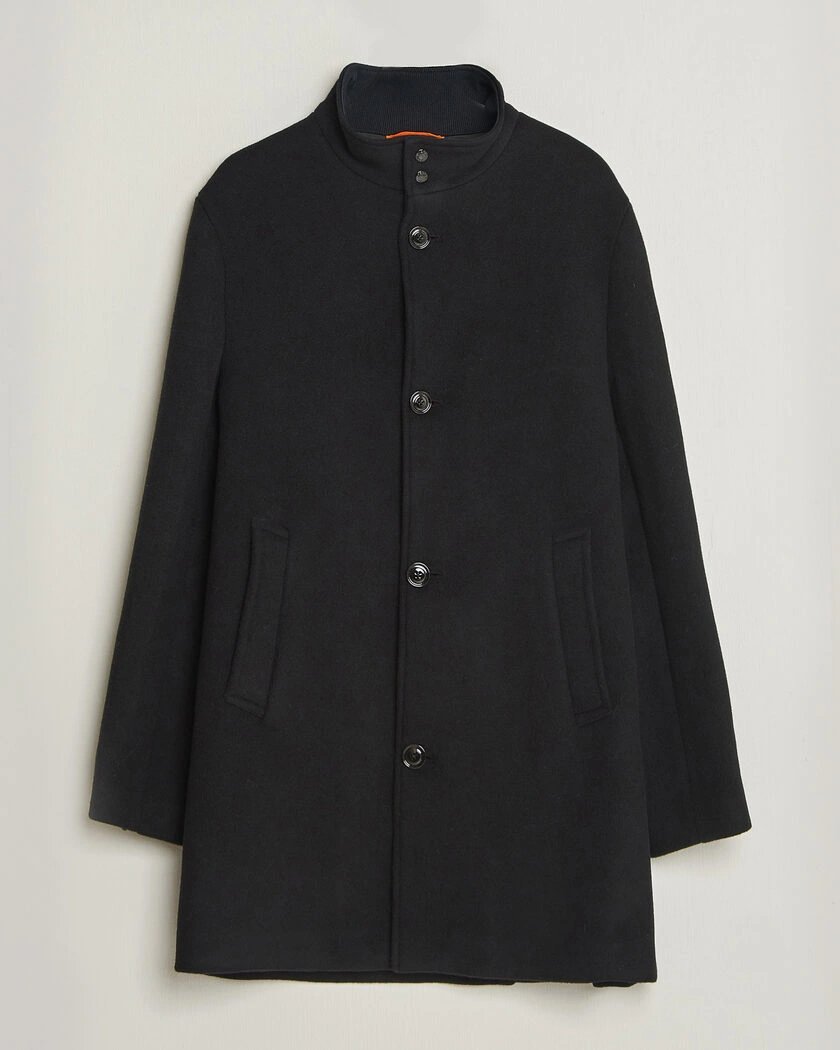 J.Lindeberg Lexon Wool Coat Black – Svart
