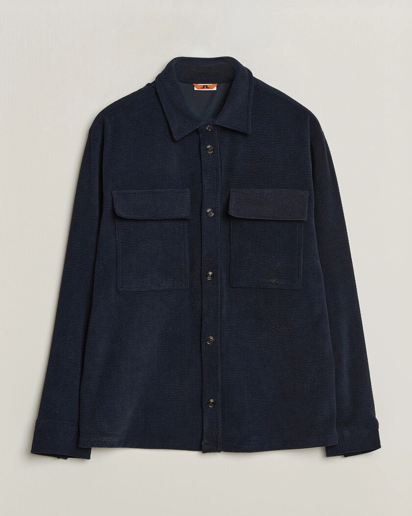 J.Lindeberg Finnigan Drape Cord Overshirt JL Navy – Blå