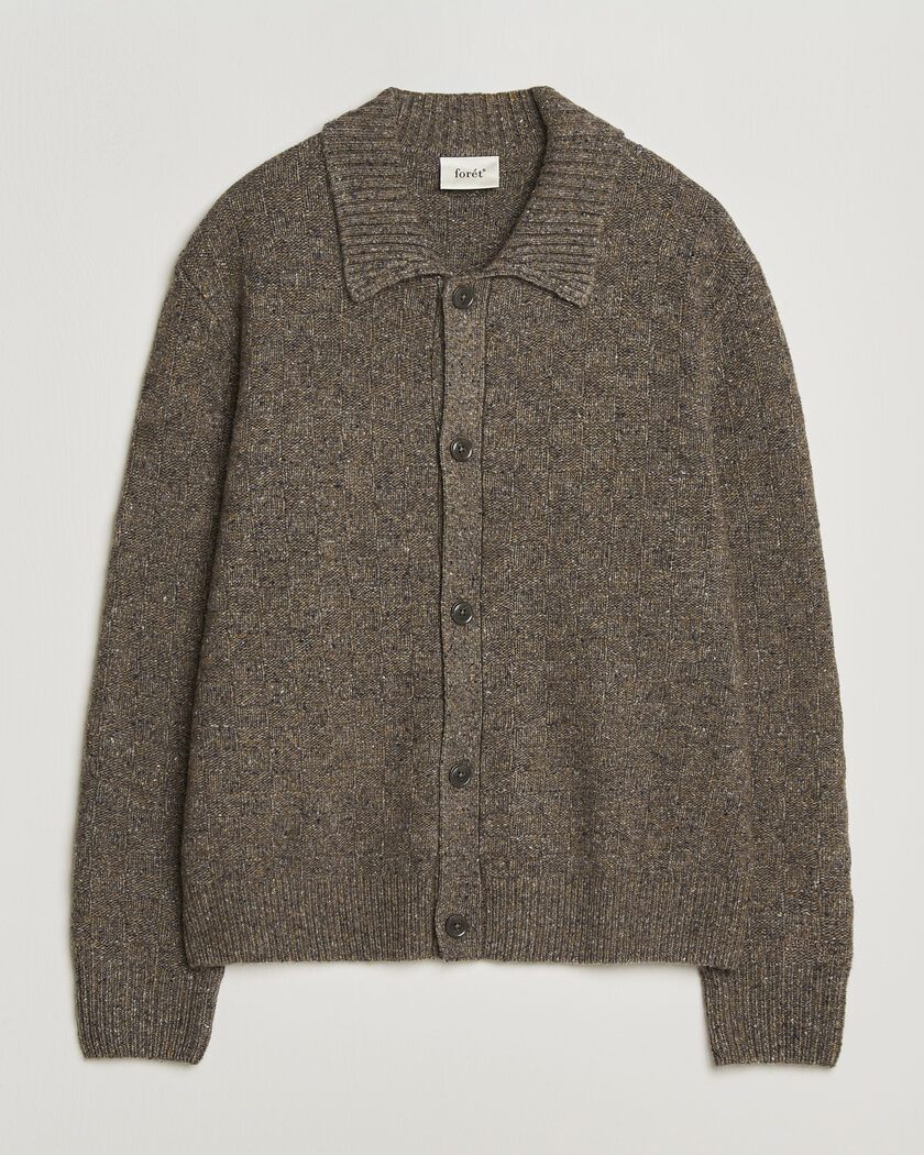 Forét Area Wool Cardigan Jacket Taupe – Brun