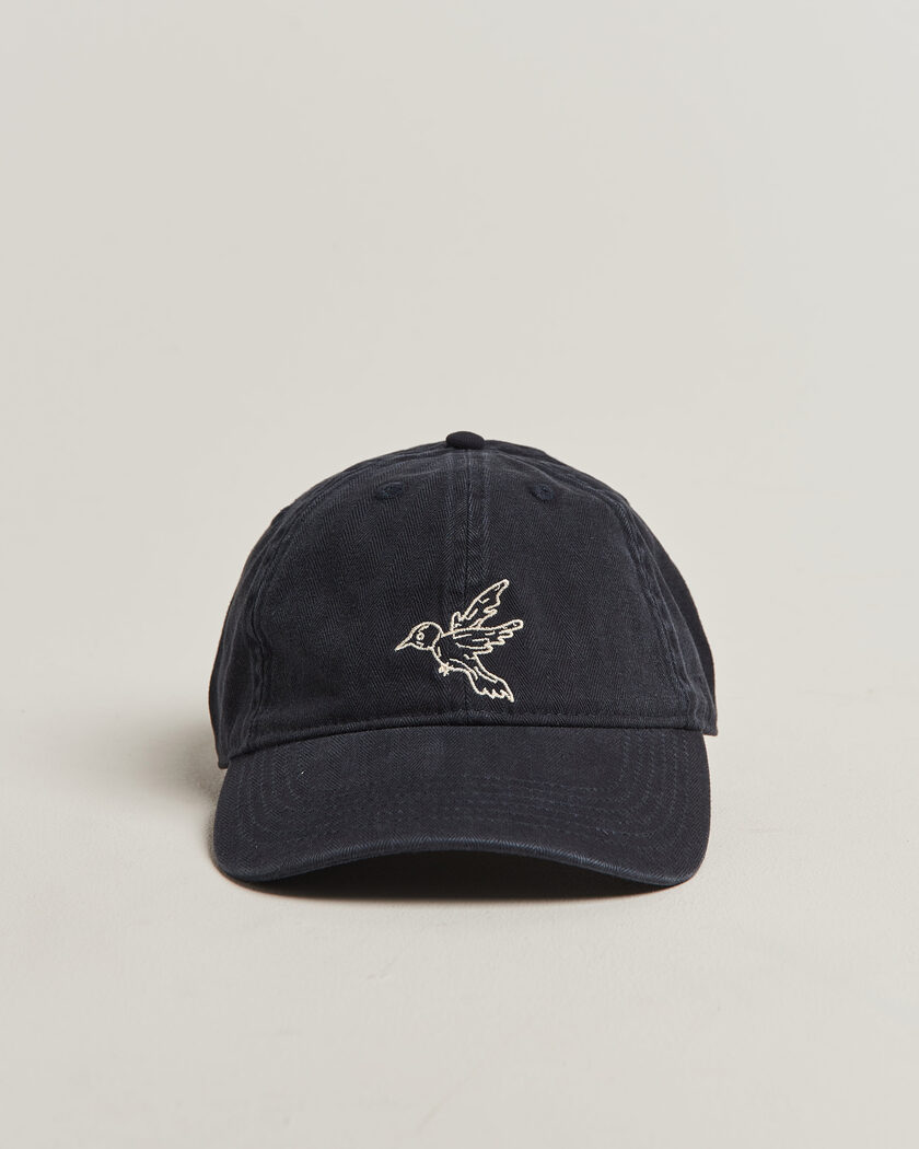 Forét Bird Washed Herringbone Cap Navy – Blå