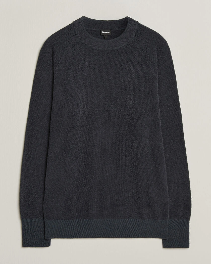 Goldwin Mesh Pile Crew Neck Wolf Gray – Grå