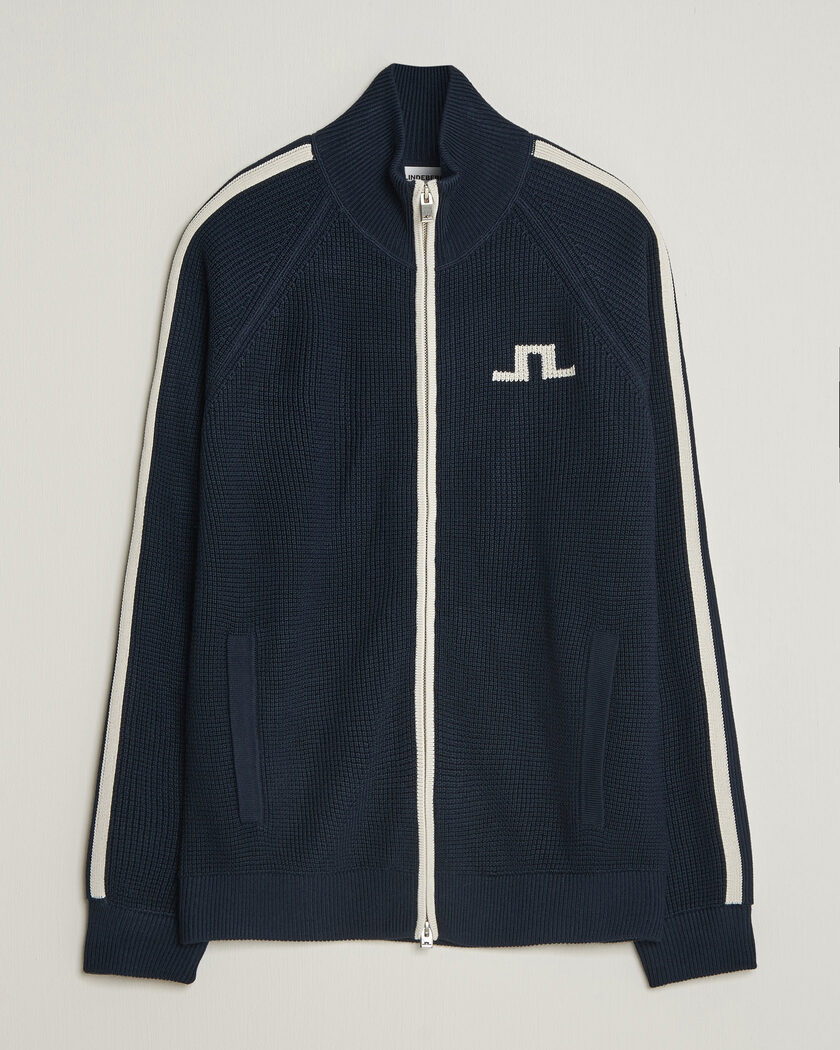 J.Lindeberg Craig Knitted Full Zip JL Navy – Blå