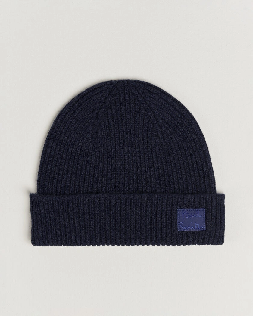 Paul Smith Cashmere Beanie Navy – Blå