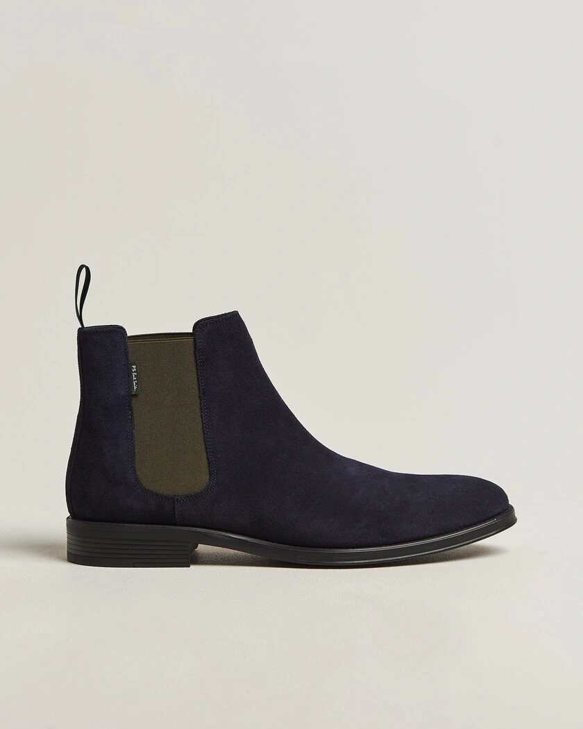 PS Paul Smith Augustus Suede Chelsea Boot Dark Navy – Blå