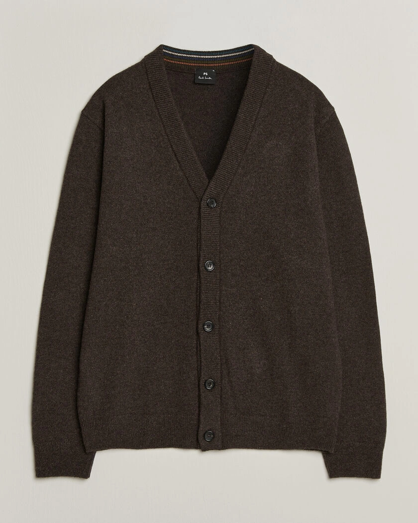 PS Paul Smith Wool Knitted Cardigan Brown – Brun