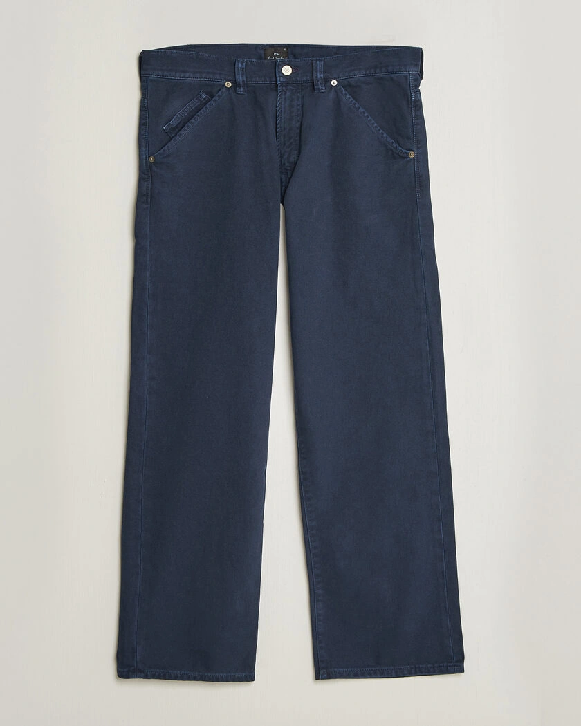 PS Paul Smith Relaxed Fit 5-Pocket Pants Navy – Blå