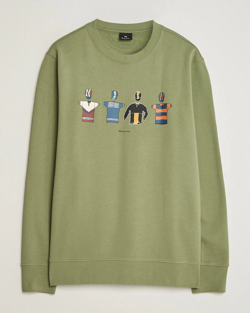 PS Paul Smith Cycle Jersey's Crew Sweatshirt Green – Grön