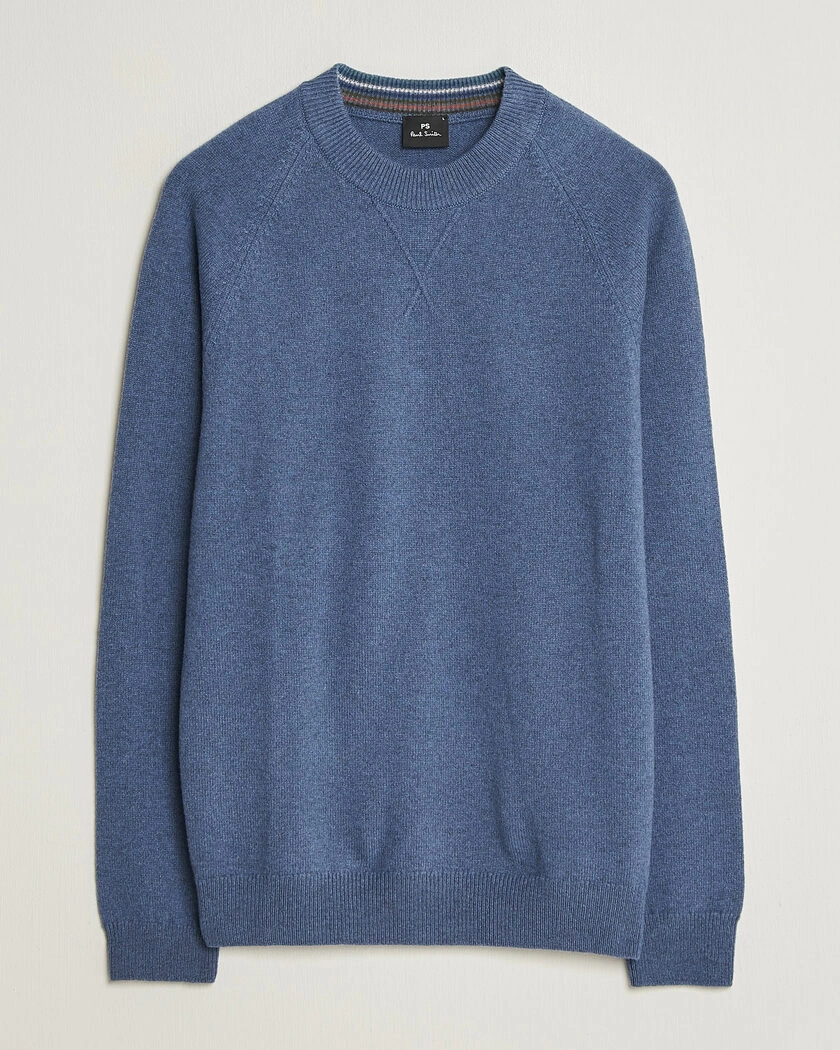 PS Paul Smith Wool Knitted Sweater Blue – Blå