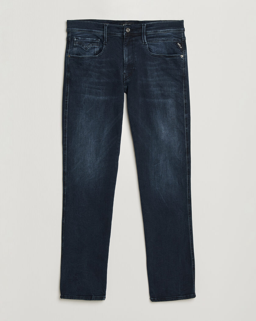 Replay Anbass Hyperflex Jeans Dark Blue – Blå