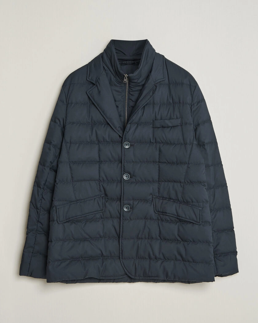 Herno Nylon Down Blazer Navy – Blå