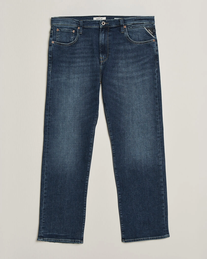 Replay Aideen Straight Fit Jeans Medium Blue – Blå