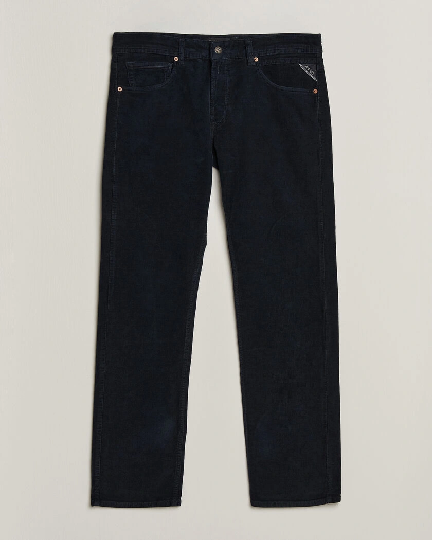 Replay Grover Corduroy 5-Pocket Pants Navy – Blå