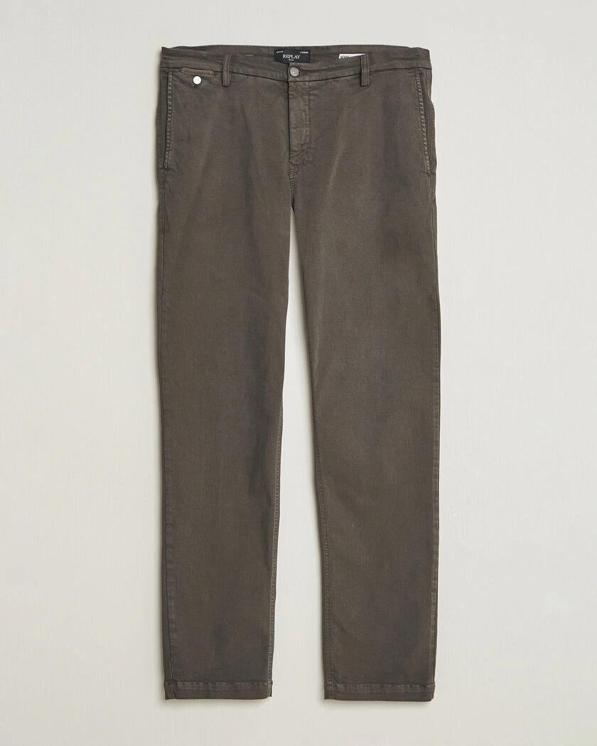 Replay Benni Hyperflex X-Lite Chinos Wood Grey – Grå