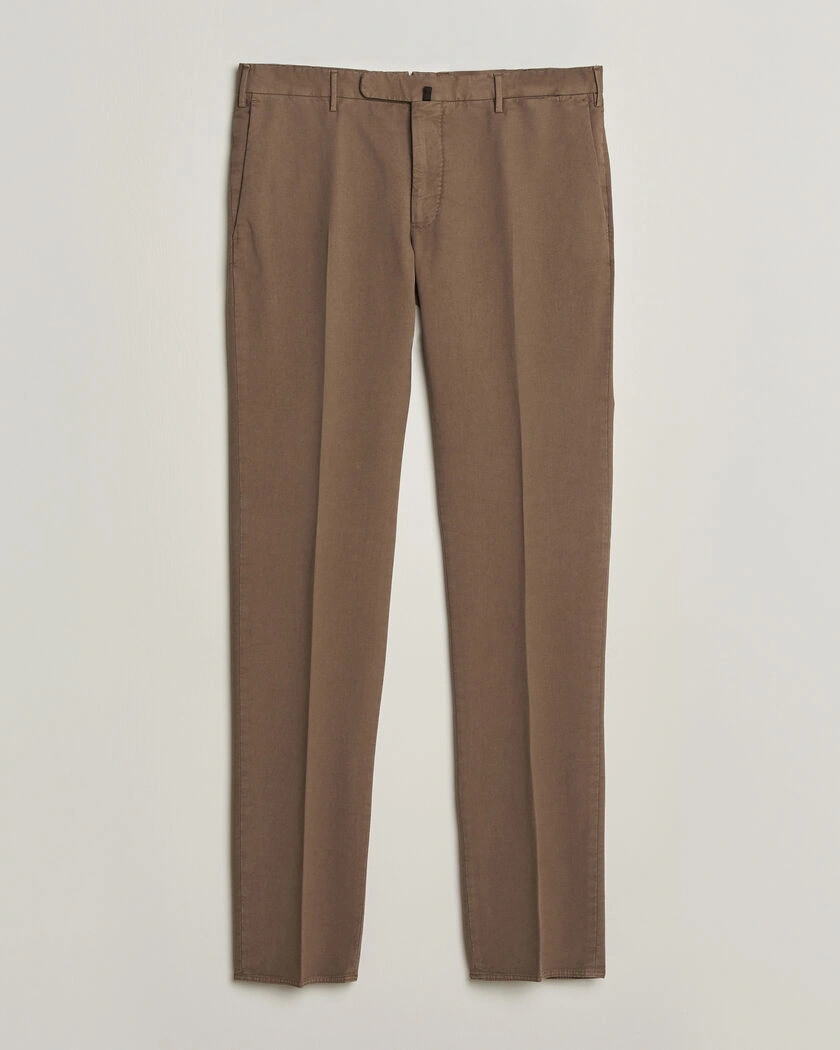 Incotex Slim Fit Soft Cotton Stretch Chinos Taupe – Beige