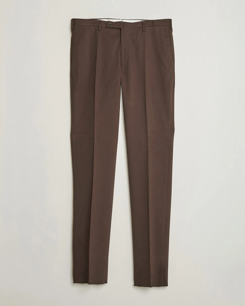 Incotex Regular Fit Cotton/Cashmere Trousers Military – Grön