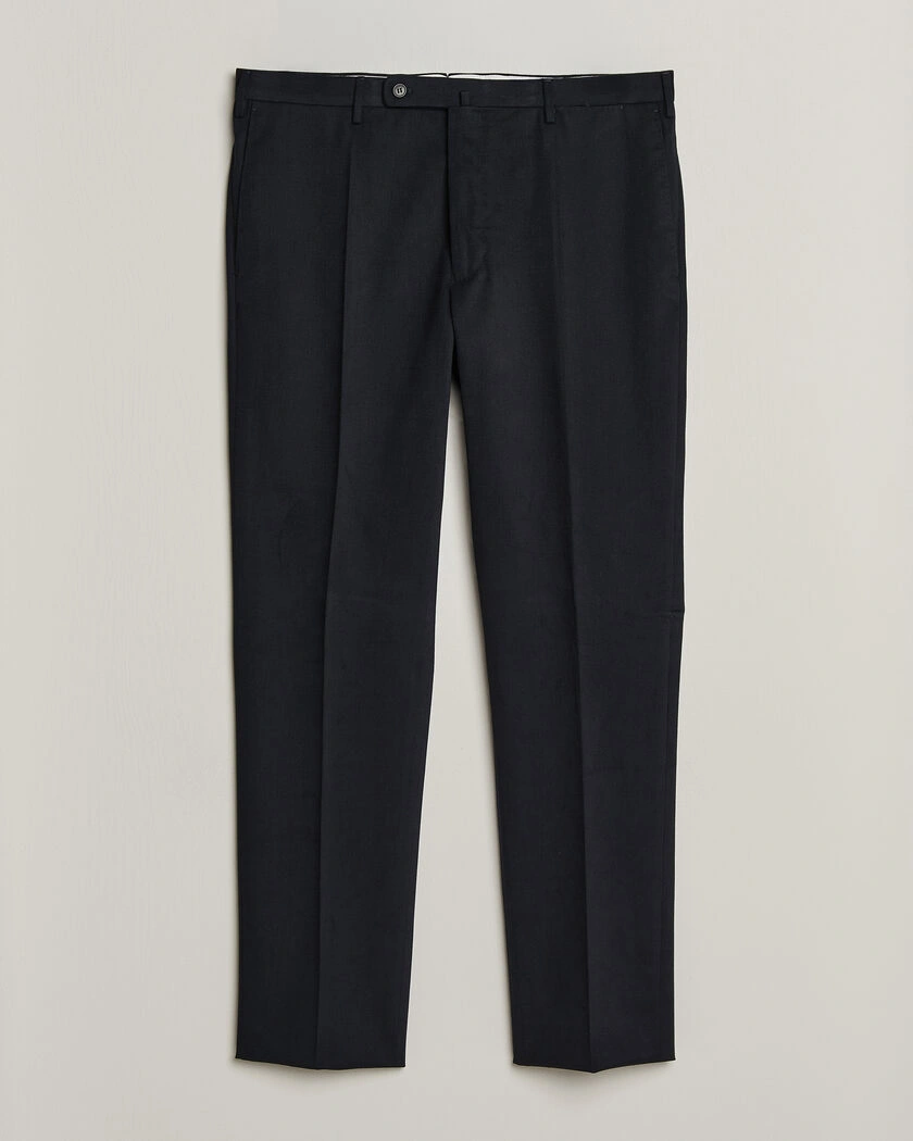 Incotex Regular Fit Cotton/Cashmere Trousers Navy – Blå