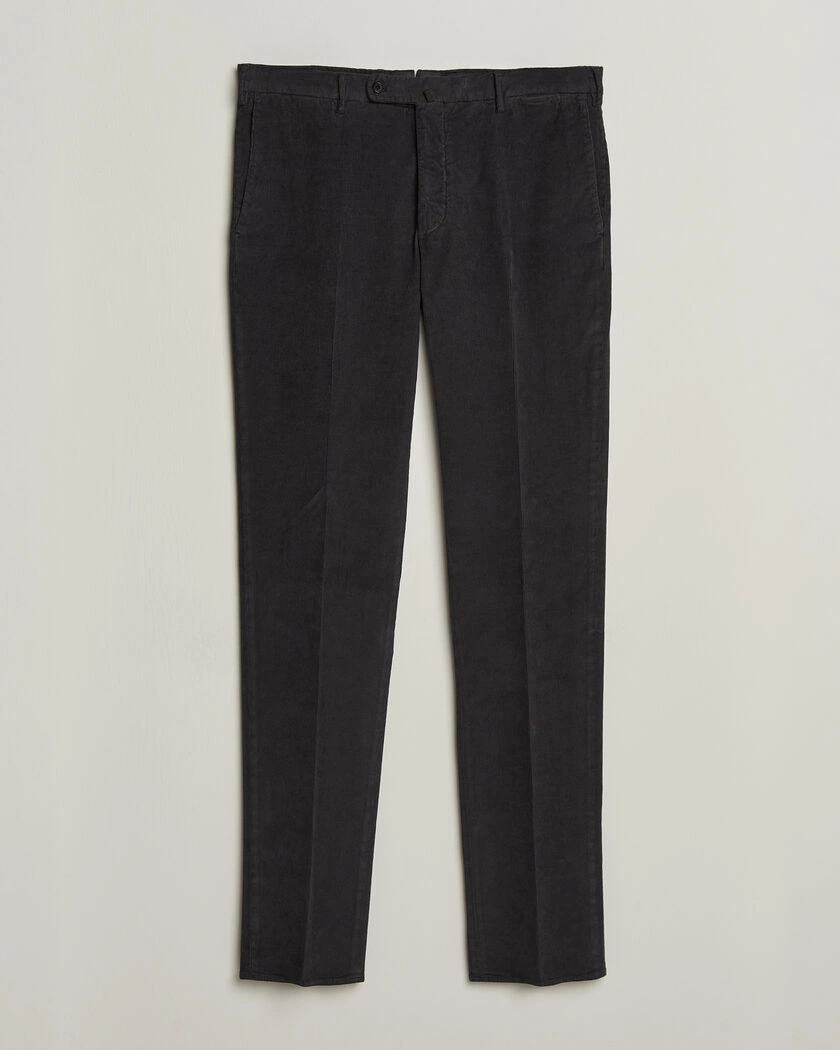Incotex Regular Fit Baby Corduroy Trousers Dark Grey – Grå