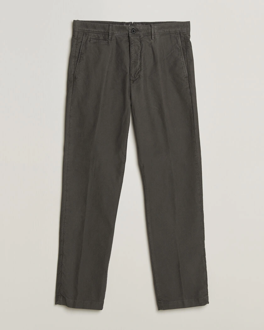 Incotex Regular Fit Garment Dyed Slacks Dark Grey – Grå