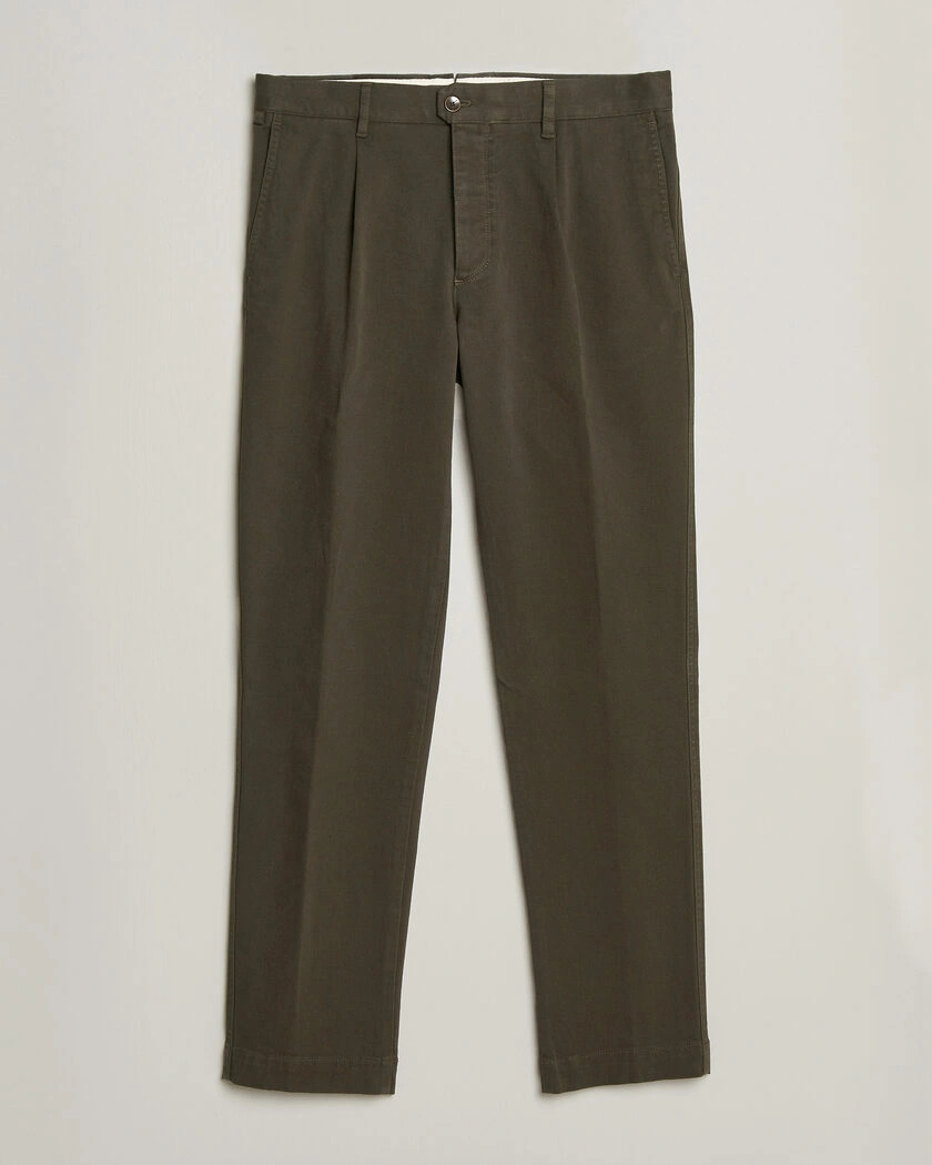 Incotex Regular Fit Cover Chinos Dark Green – Grön