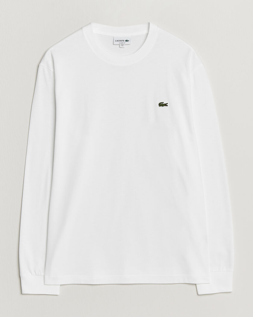  Lacoste Crew Neck Long Sleeve T-Shirt White – Vit