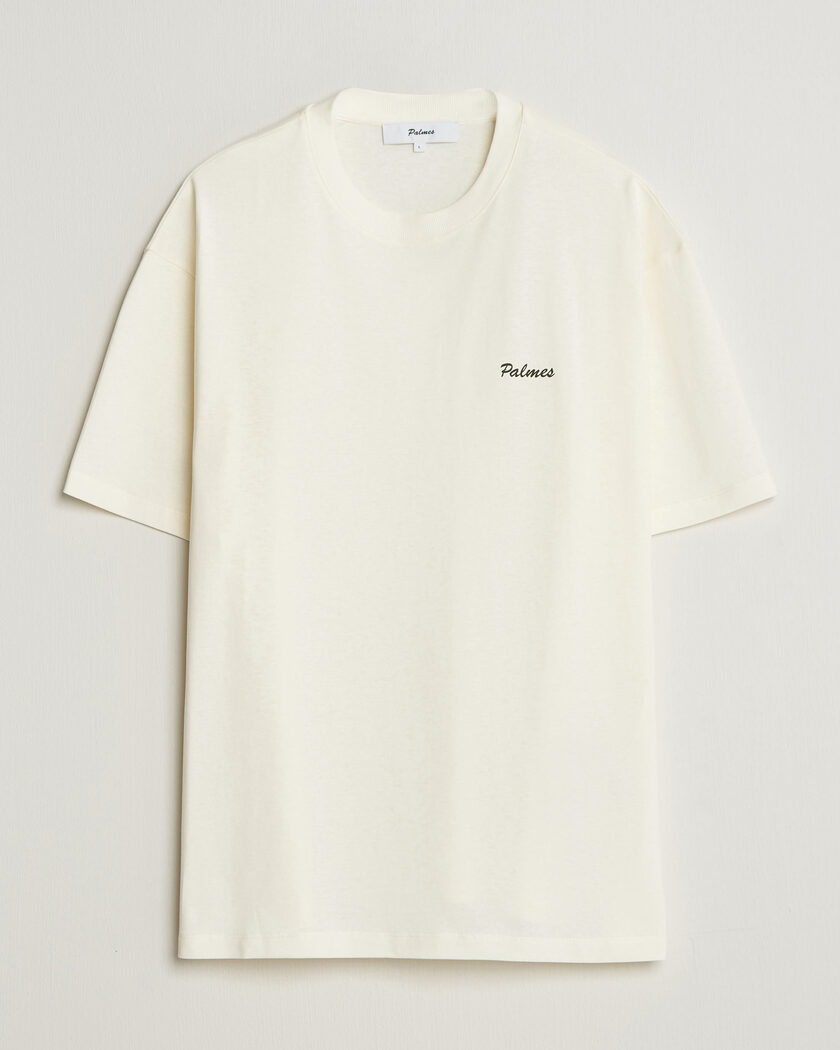 Palmes Logo T-Shirt Off White – Vit