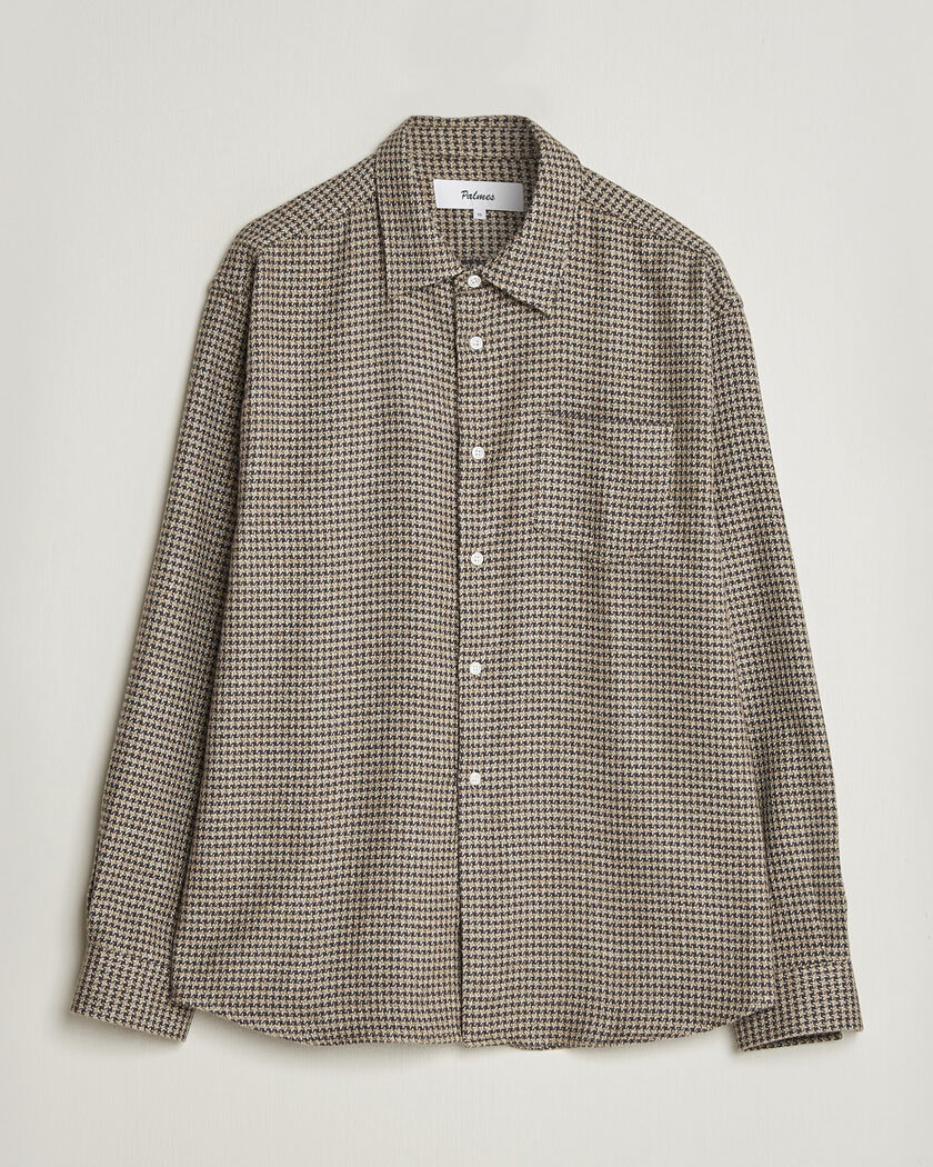 Palmes Serve Shirt Olive Check – Grön