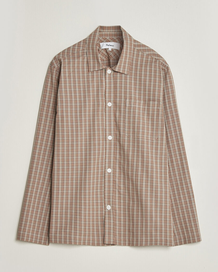 Palmes Fault Shirt Brown Check – Brun