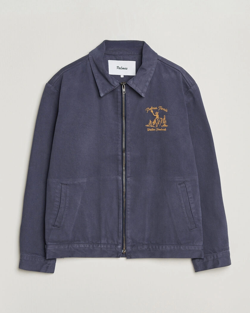 Palmes Western Zip Jacket Navy – Blå