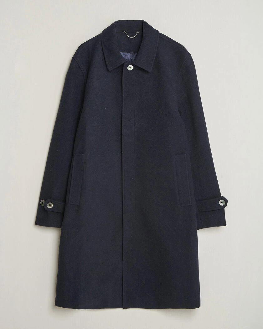Palmes Cedric Wool Coat Navy – Blå