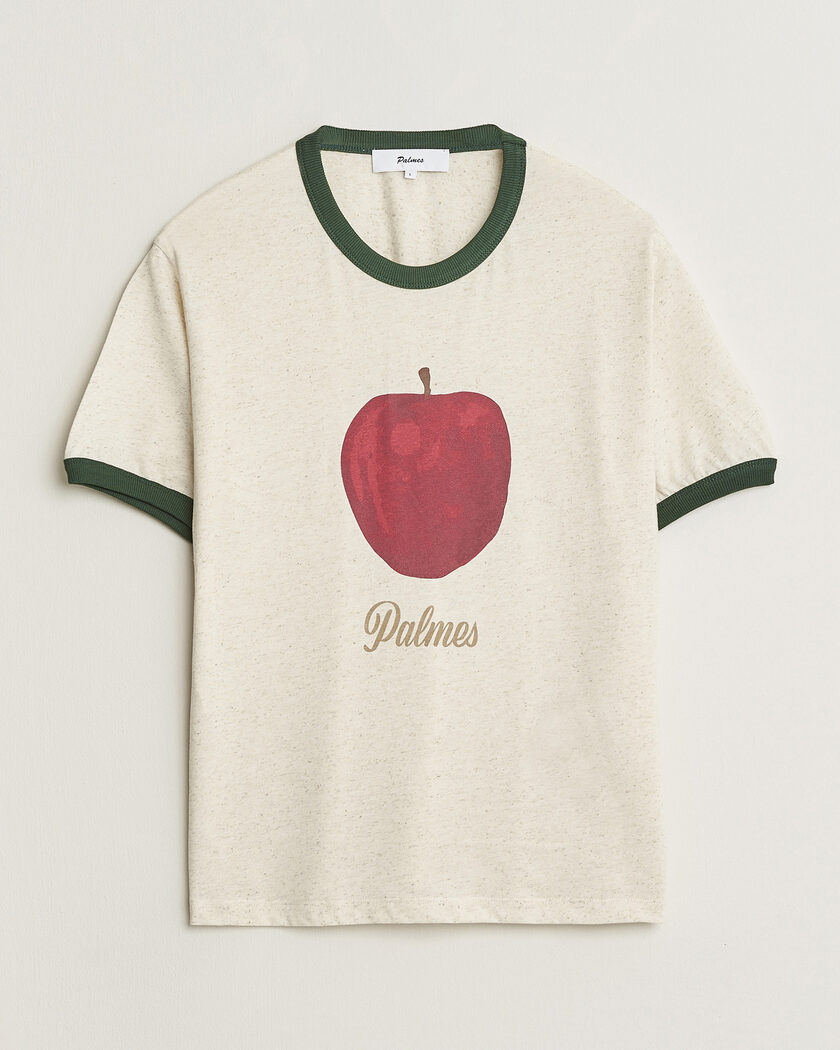 Palmes Apple Ringer T-Shirt Broken White – Vit