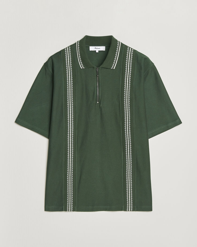 Palmes Panel Zip Polo Green – Grön