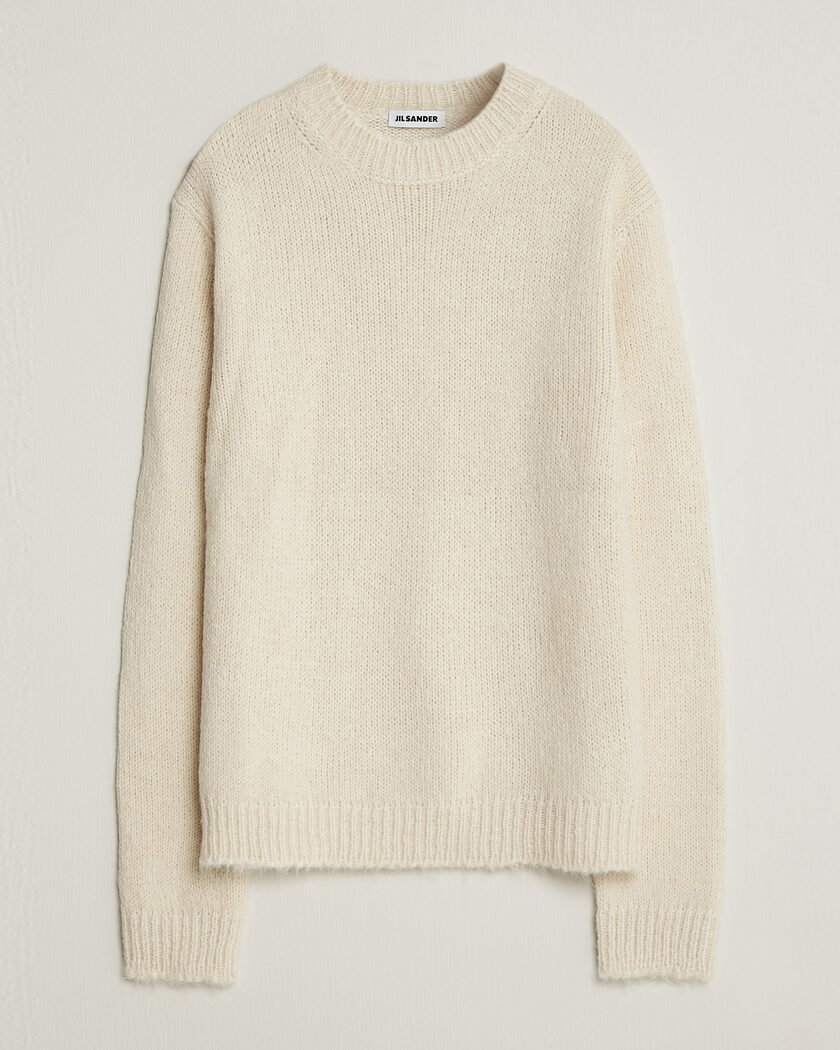 Jil Sander Rib Knit Sweater Off White – Vit