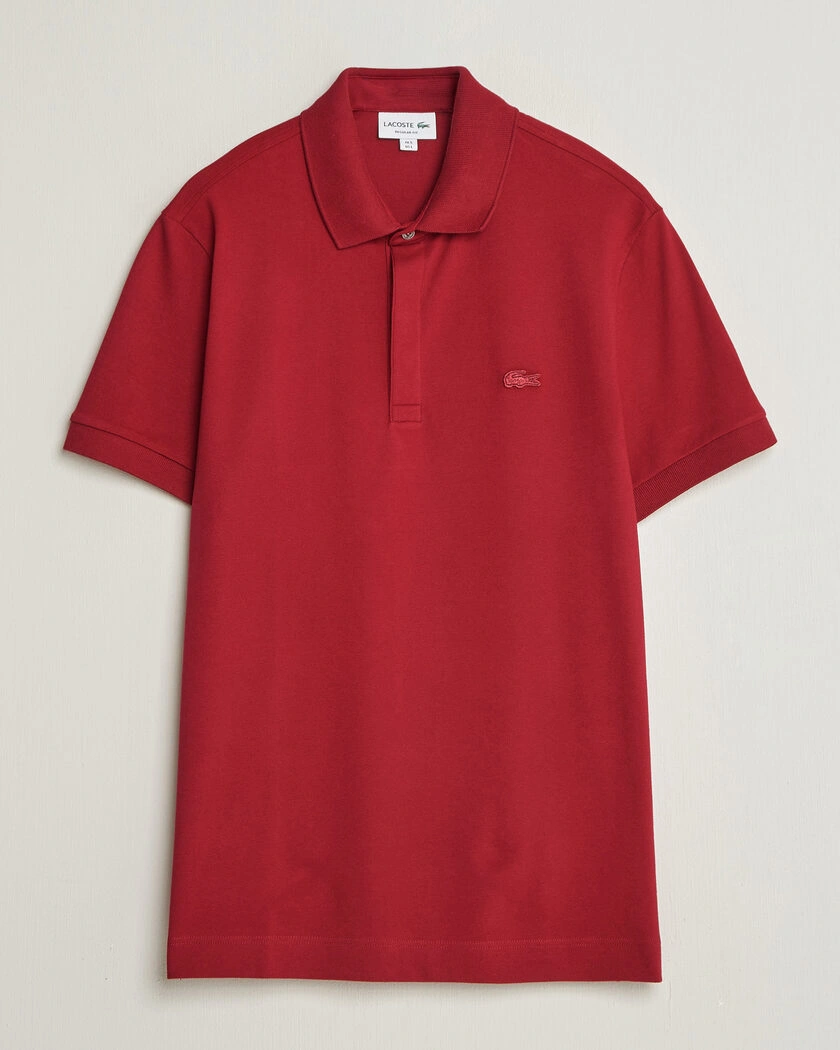 Lacoste Paris Polo Piké Bordeaux – Röd