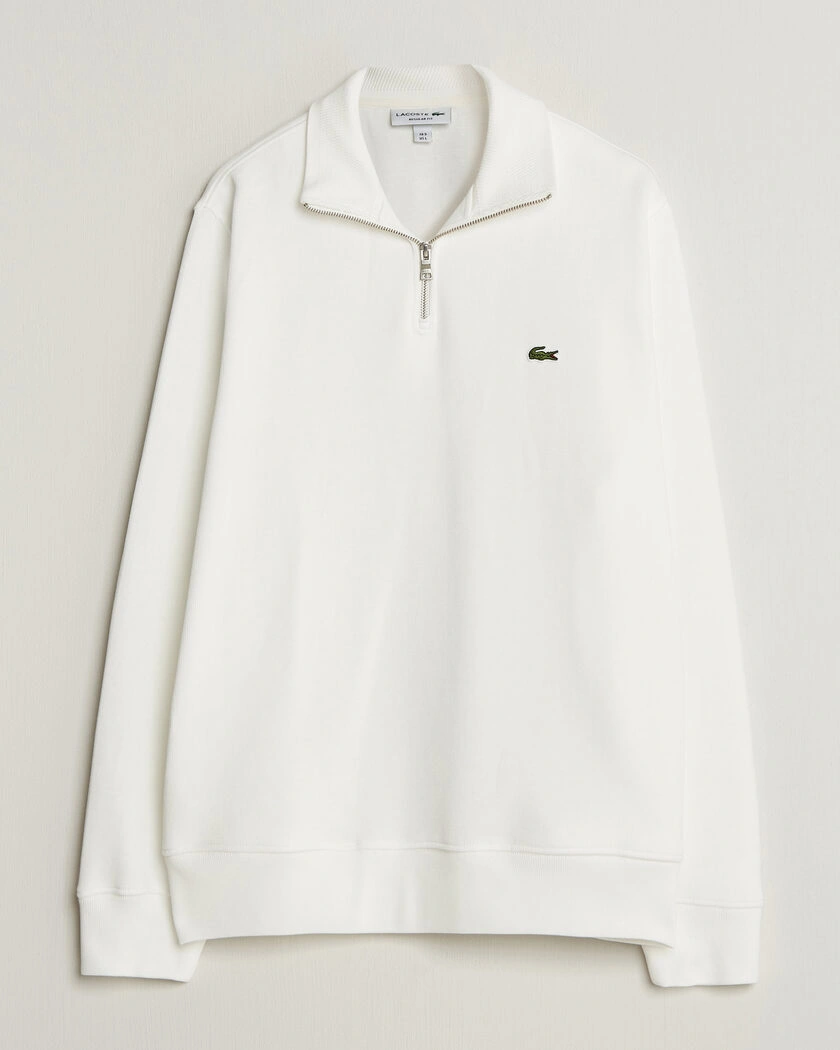 Lacoste Rib Interlock Half Zip Flour – Vit