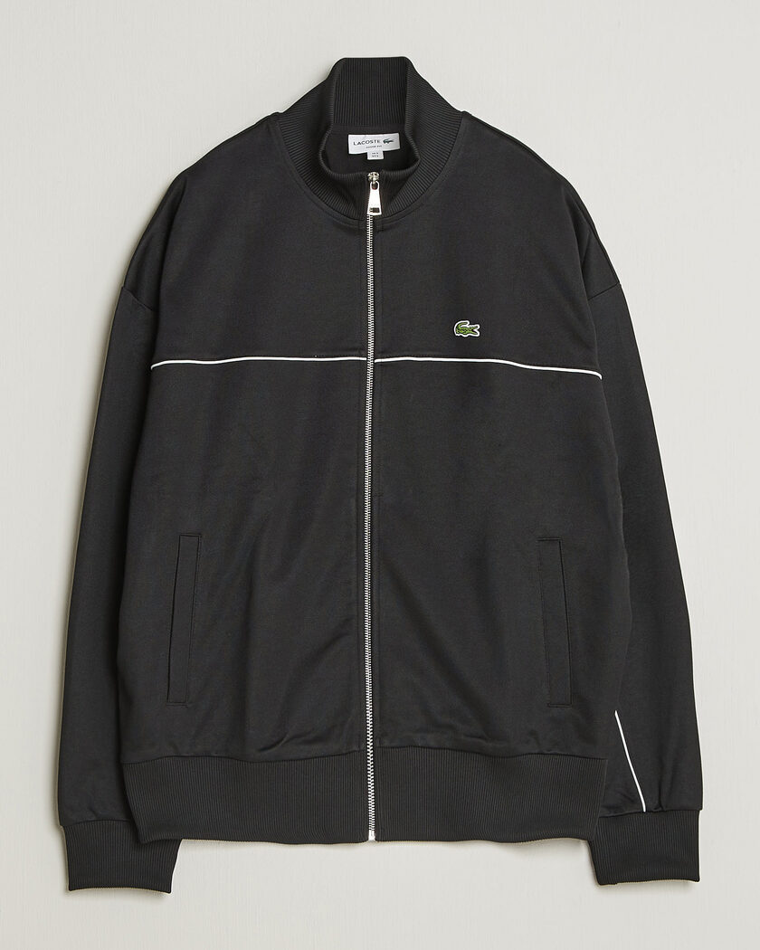 Lacoste Piqué Track Jacket Black – Svart