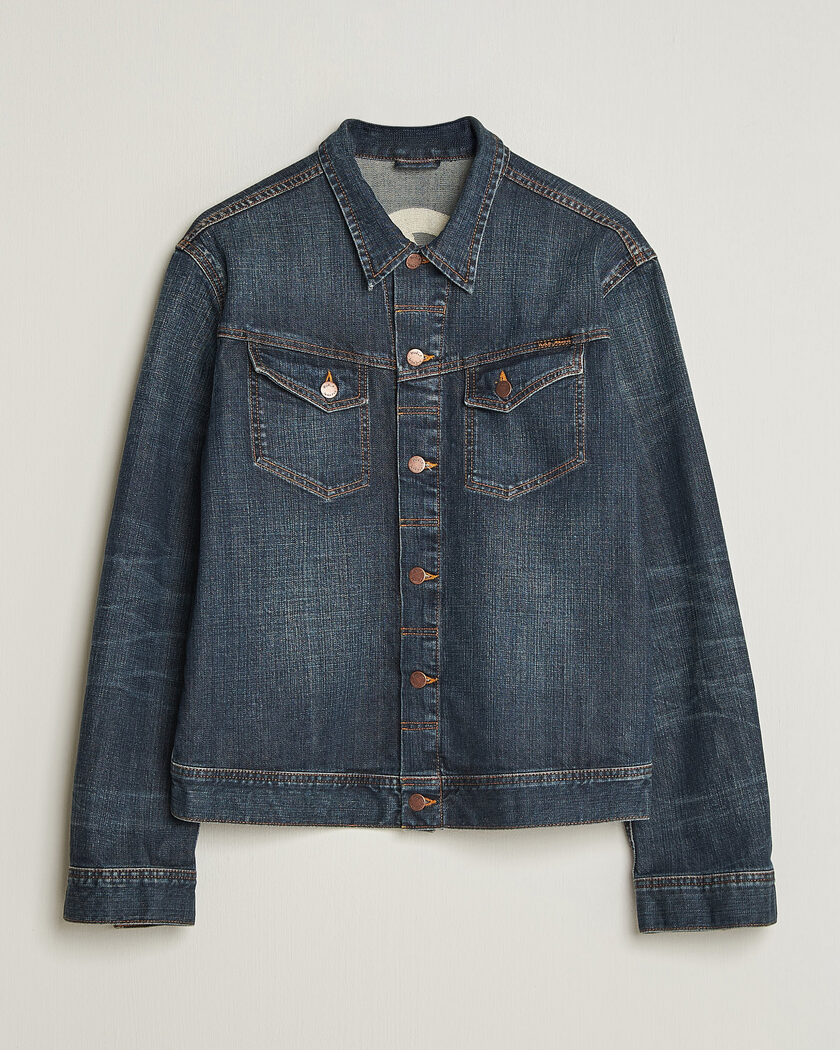 Nudie Jeans Conny Denim Jacket Big Wave Blue – Blå