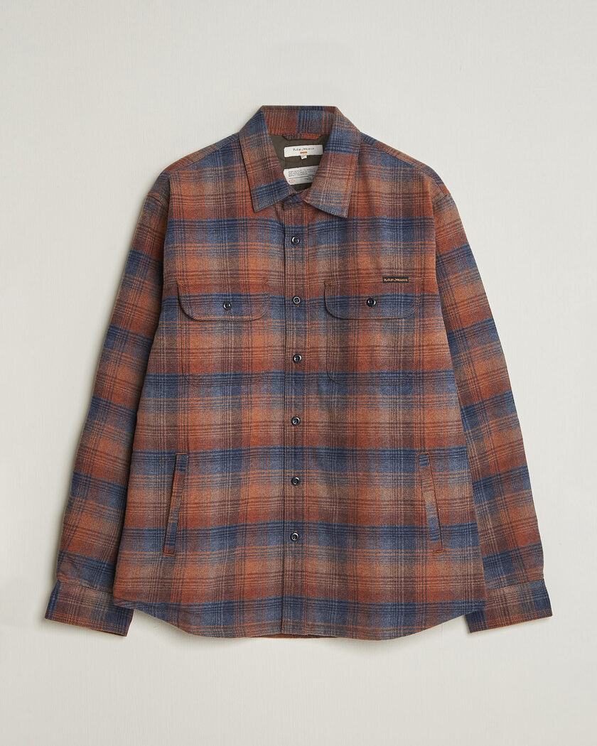 Nudie Jeans Glenn Padded Checked Overshirt Multi – Flerfärgad
