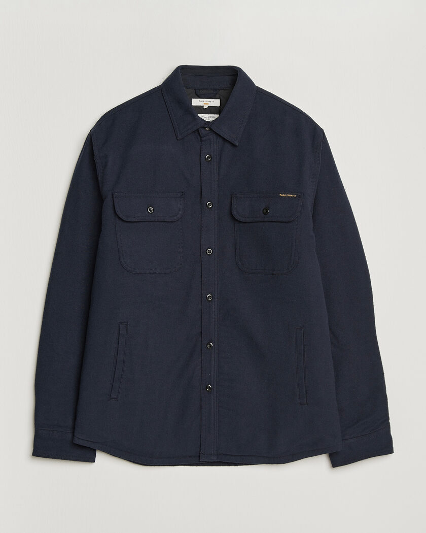 Nudie Jeans Glenn Padded Overshirt Blueberry – Blå