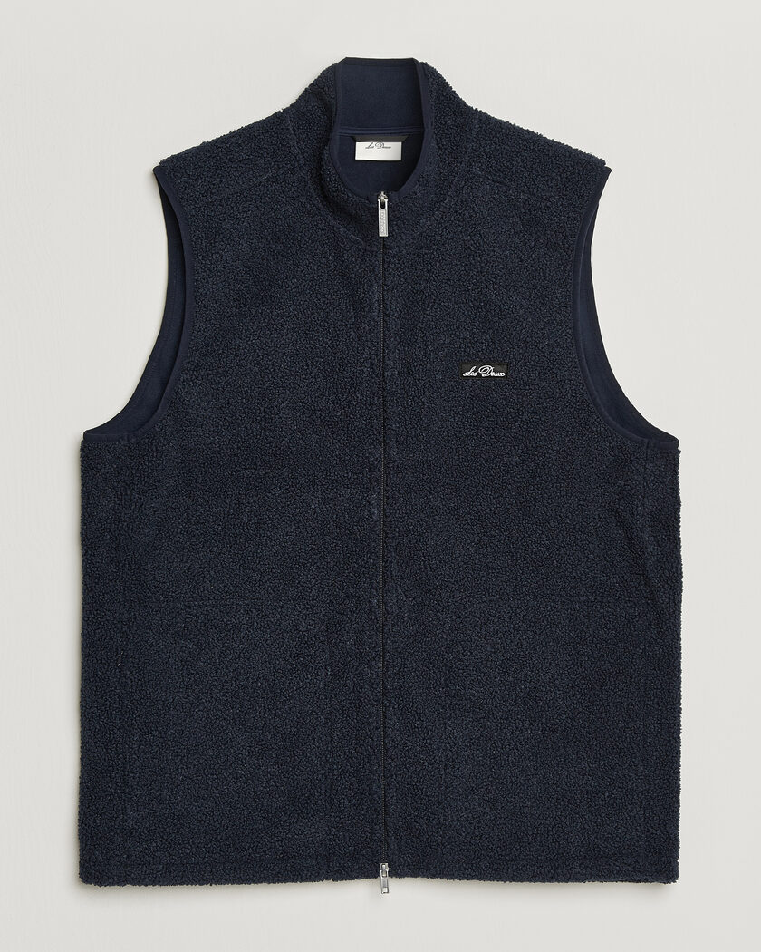 LES DEUX Patch Teddy Vest Dark Navy – Blå