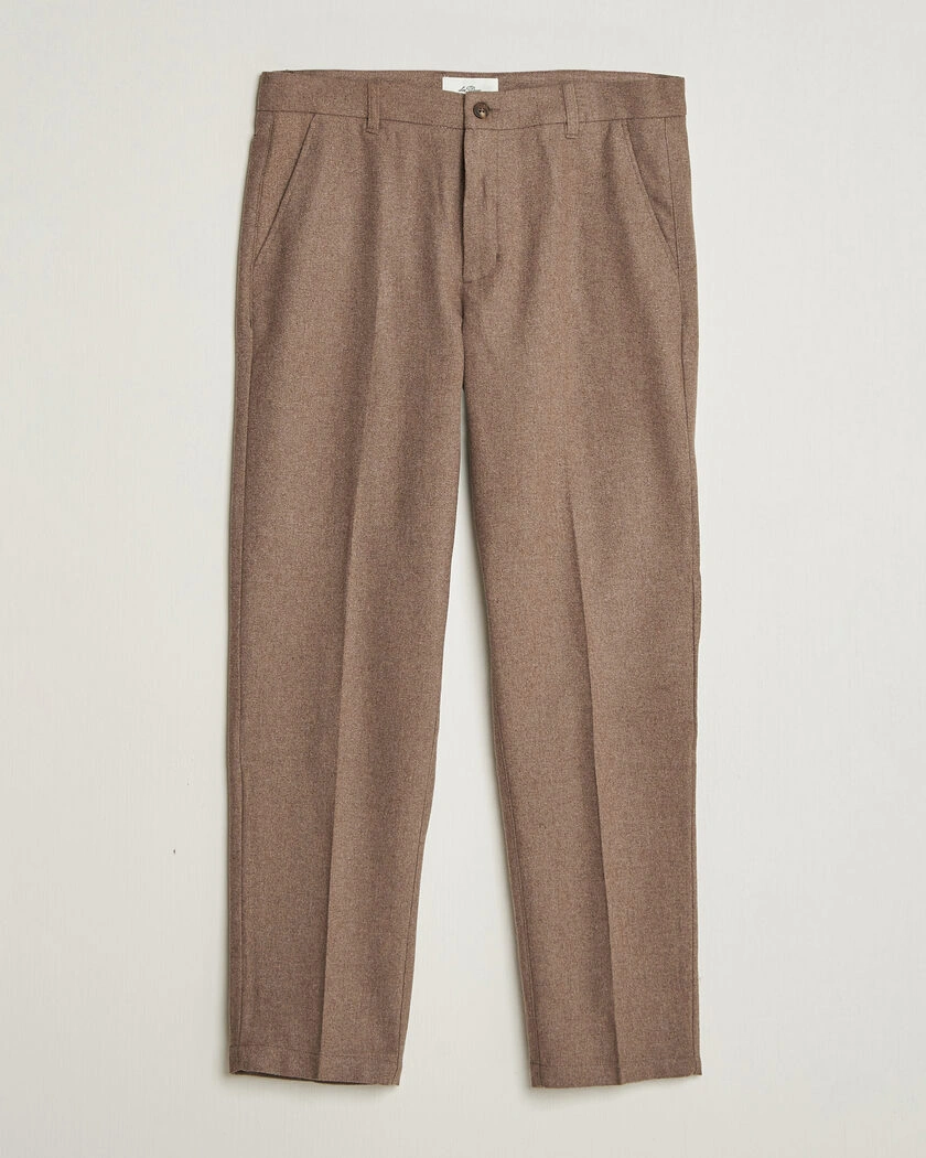 LES DEUX Wool Reg Suit Pants Caribou – Brun
