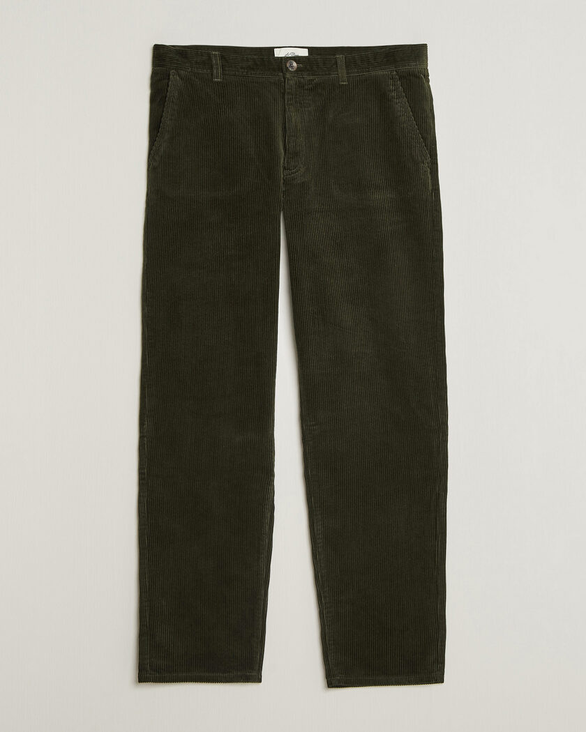 LES DEUX Corduroy Tapered Pants Rosin Green – Grön
