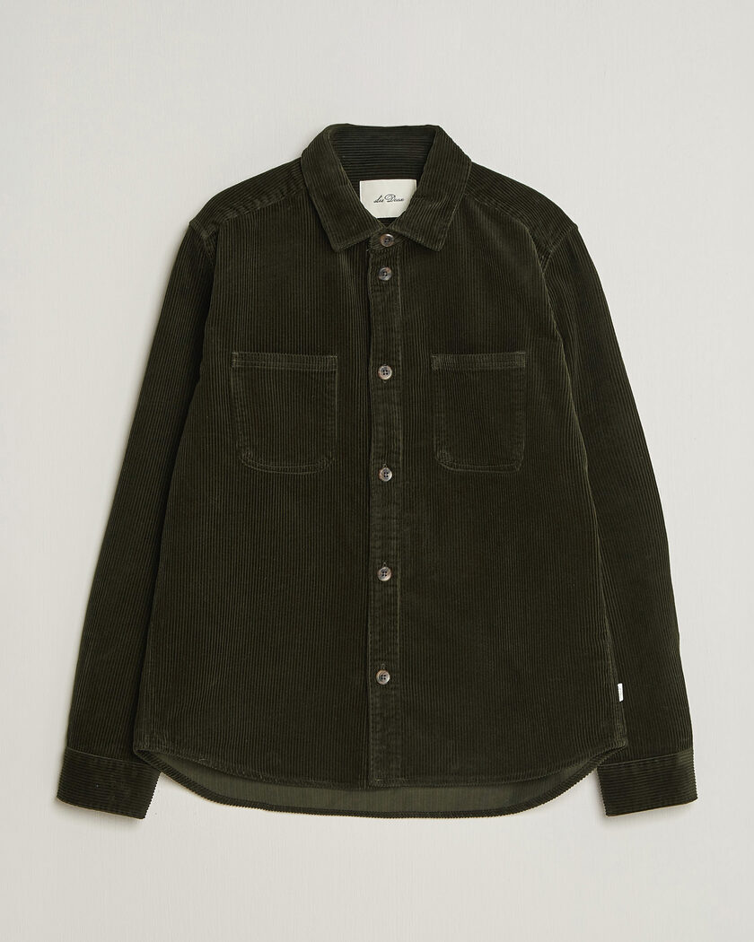 LES DEUX Corduroy Overshirt Rosin Green – Grön