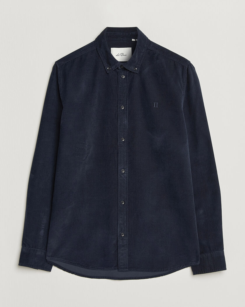 LES DEUX Pinwale Corduroy Shirt Dark Navy – Blå