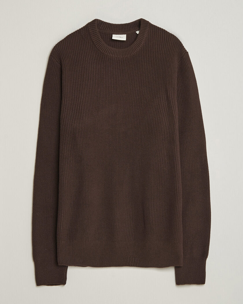 LES DEUX Rib Crewneck Knit Molé Brown – Brun