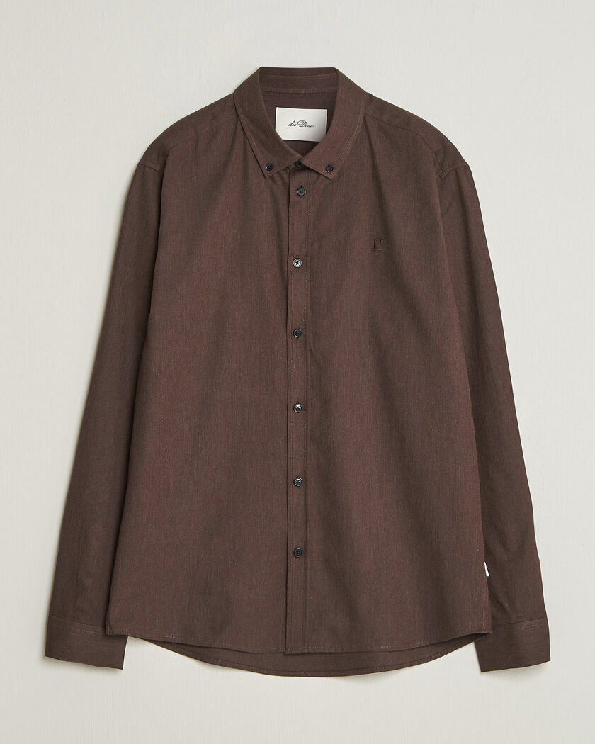 LES DEUX Soft Flannel Shirt Delicioso – Brun