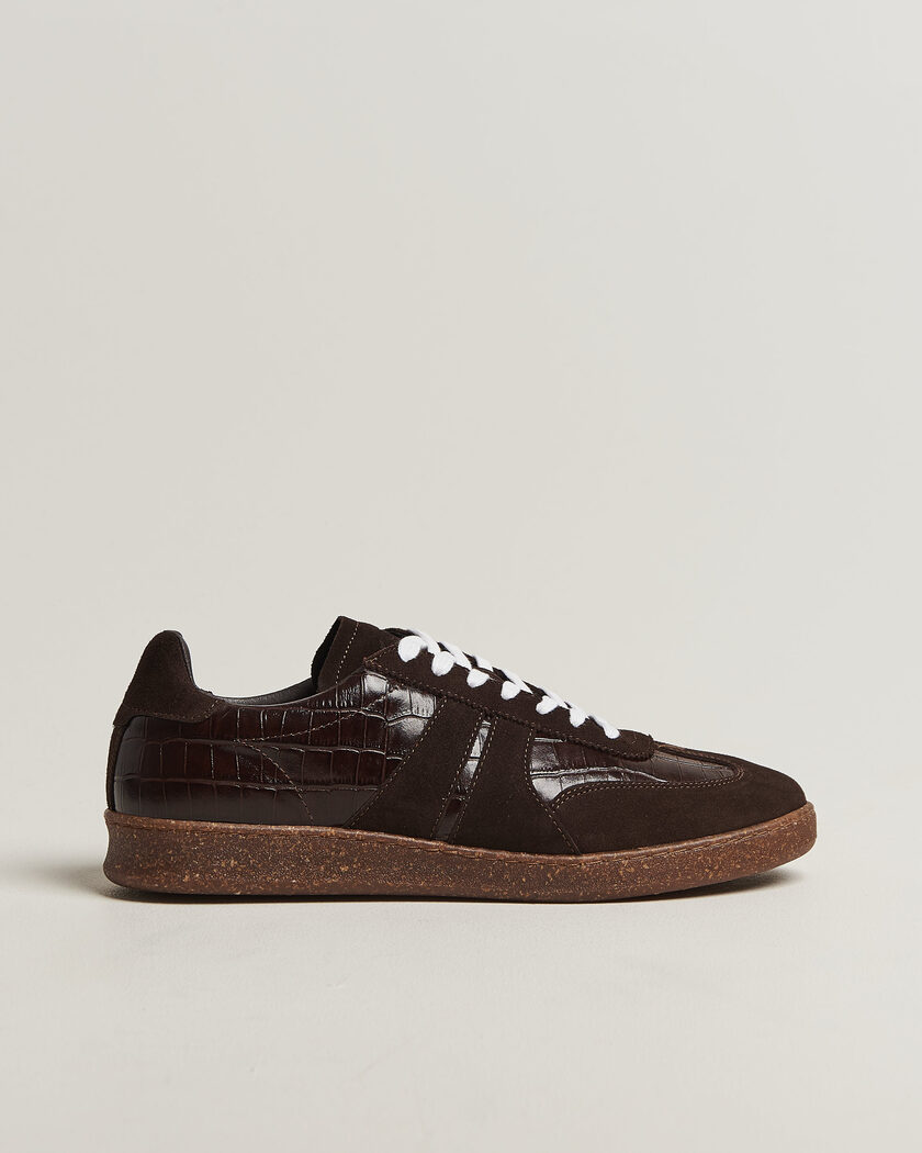 LES DEUX Croco Sneaker Molé Brown – Brun