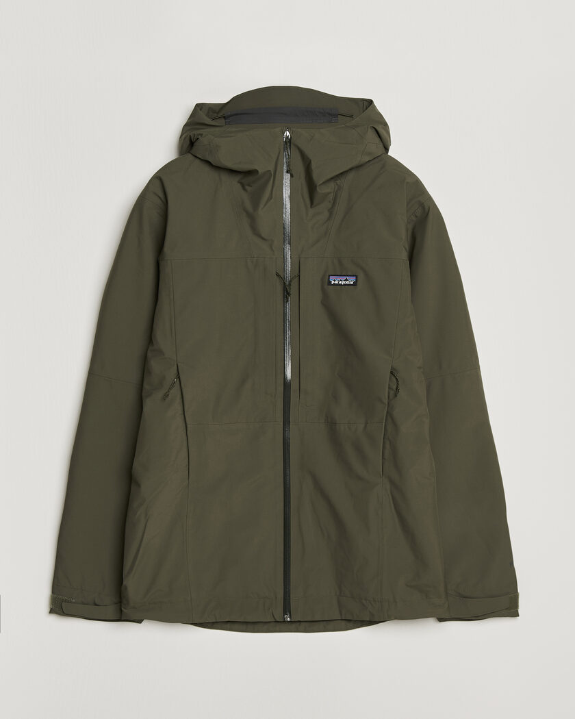 Patagonia Insulated Boulder Fork Rain Jacket Basin Green – Grön