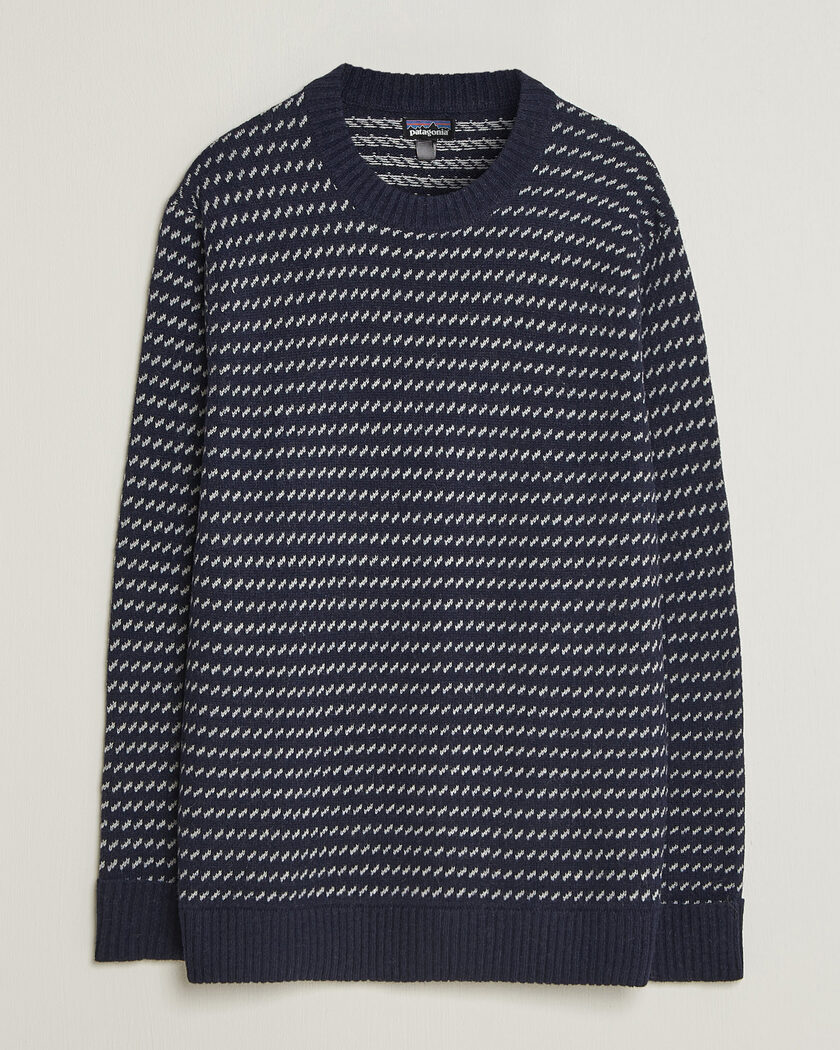 Patagonia Recycled Wool Blend Sweater Classic Navy – Blå