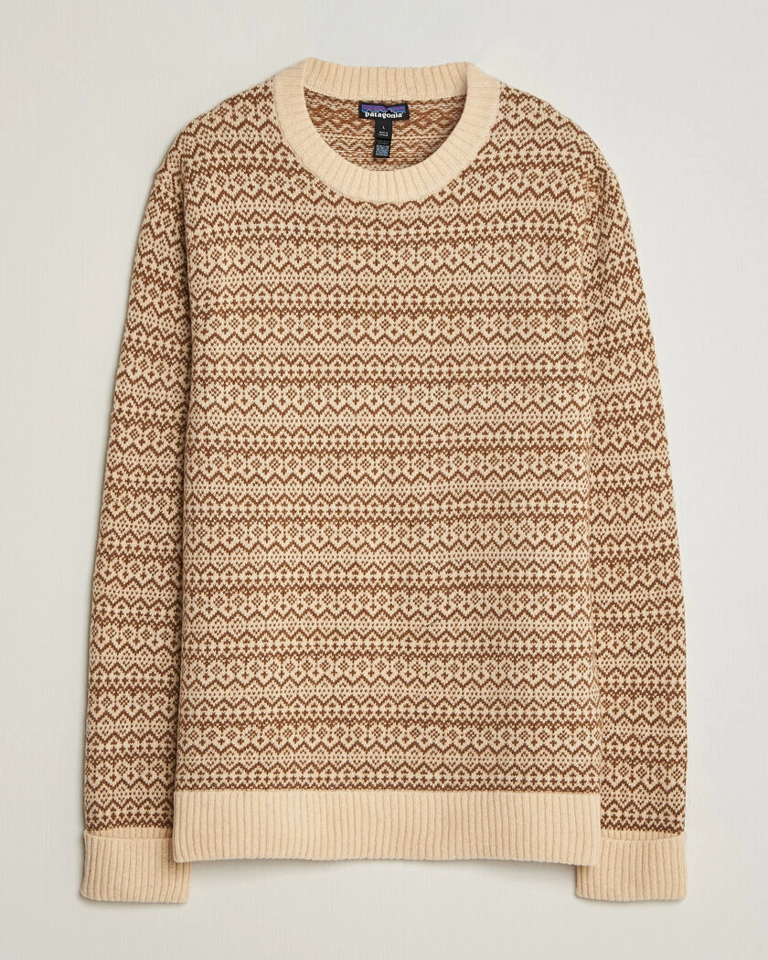 Patagonia Recycled Wool Blend Sweater Snow Squail Natural – Beige