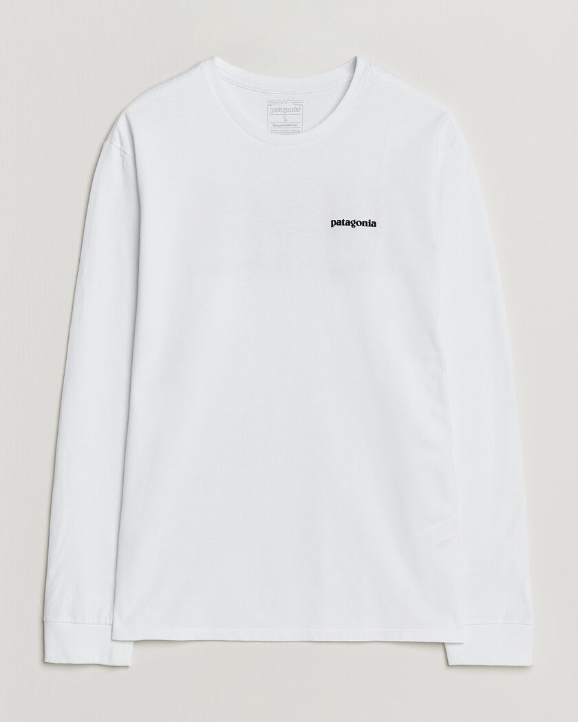 Patagonia P-6 Logo Responsibili LS T-Shirt Fiber White – Vit